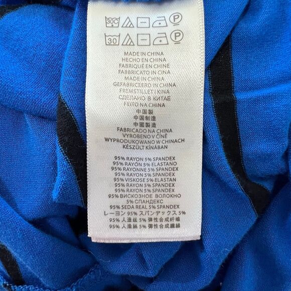 Michael Kors blue striped long sleeve top size S dark academia baddie preppy - Picture 4 of 14